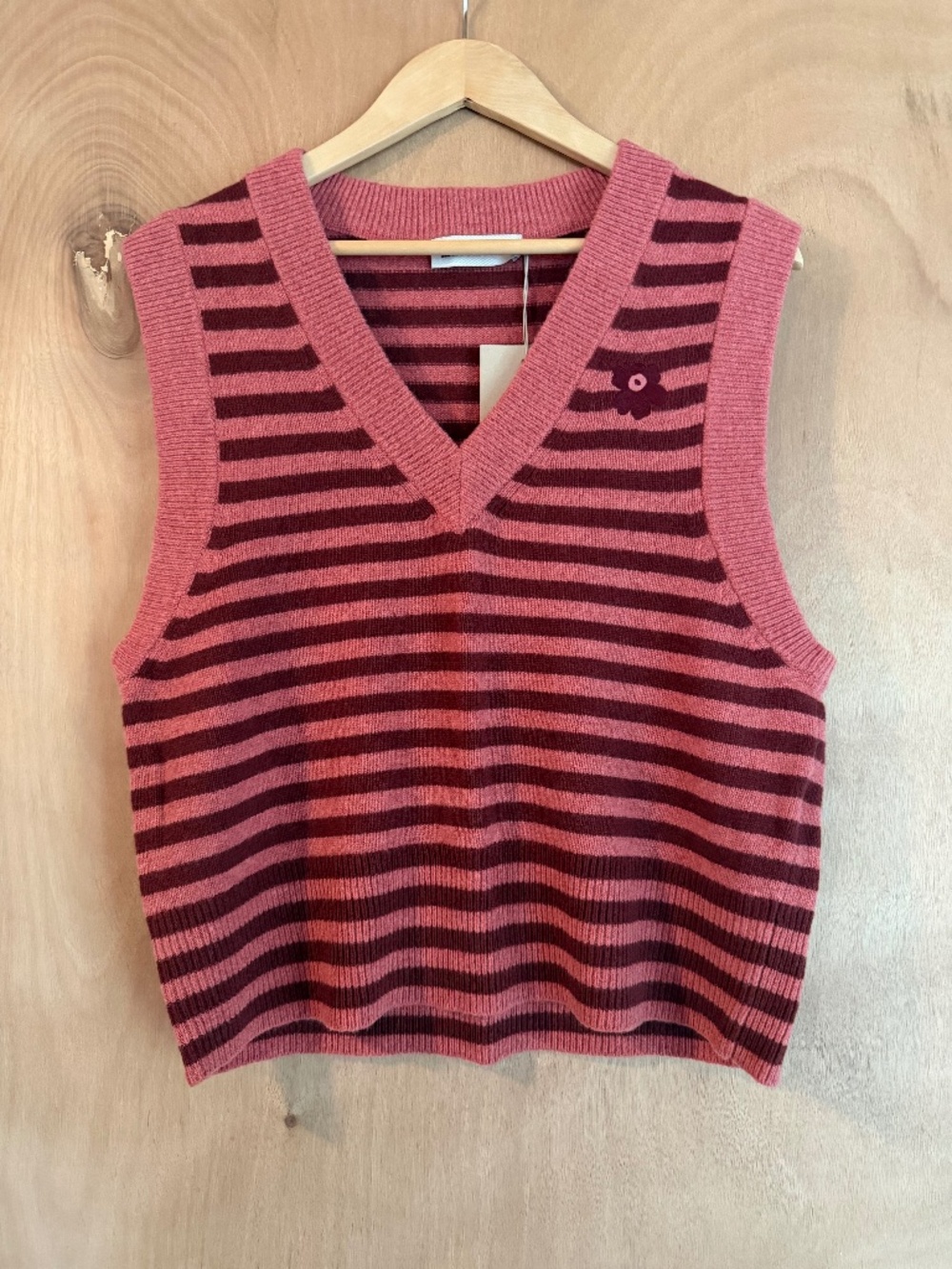 NWT Marimekko Striped Sweater Vest, Size M